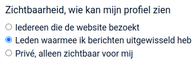 Zichtbaarheid van een oppasprofiel aanpassen